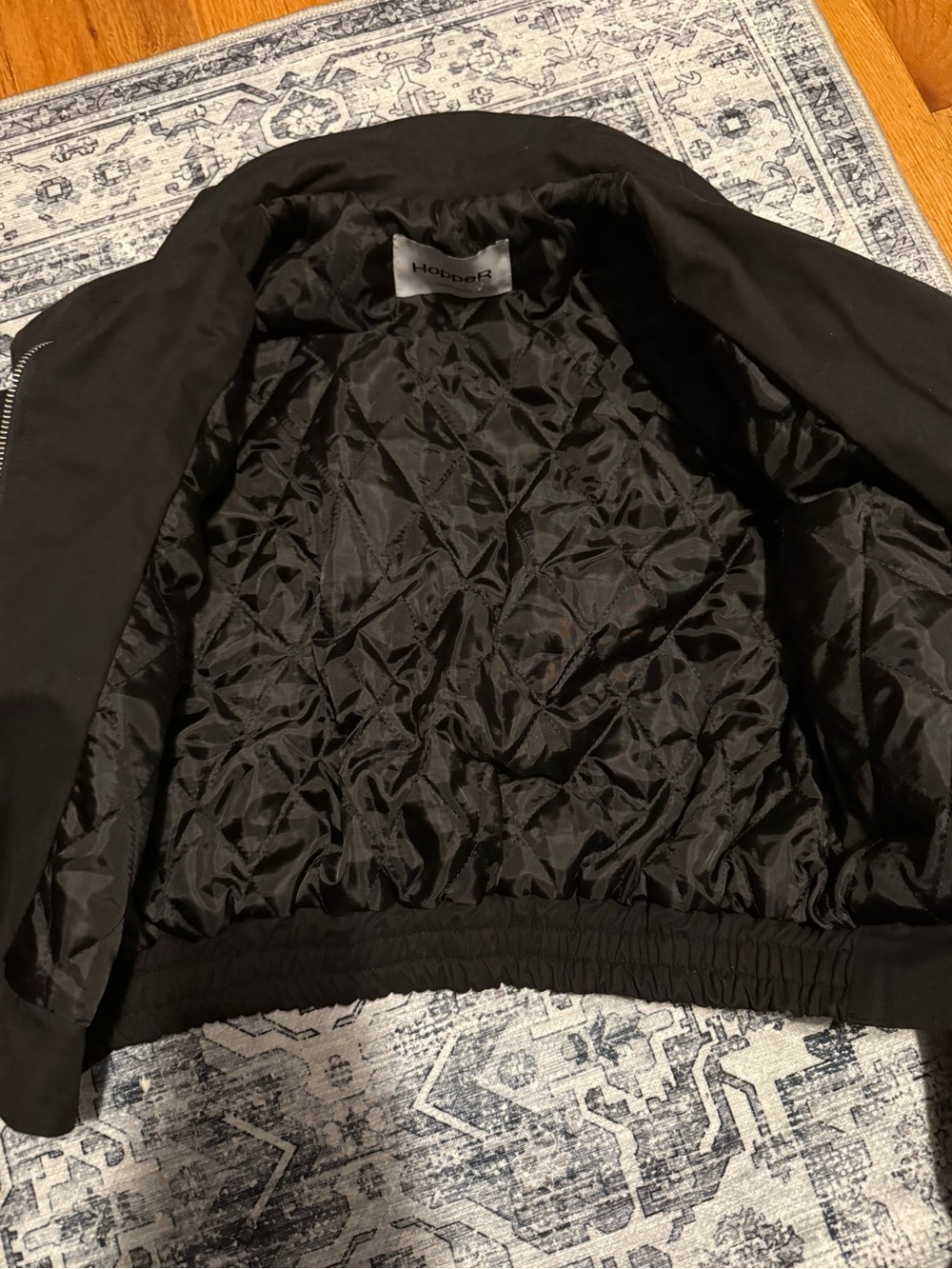 Black Cotton Cropped Jacket XS/S - Picture 2 of 2